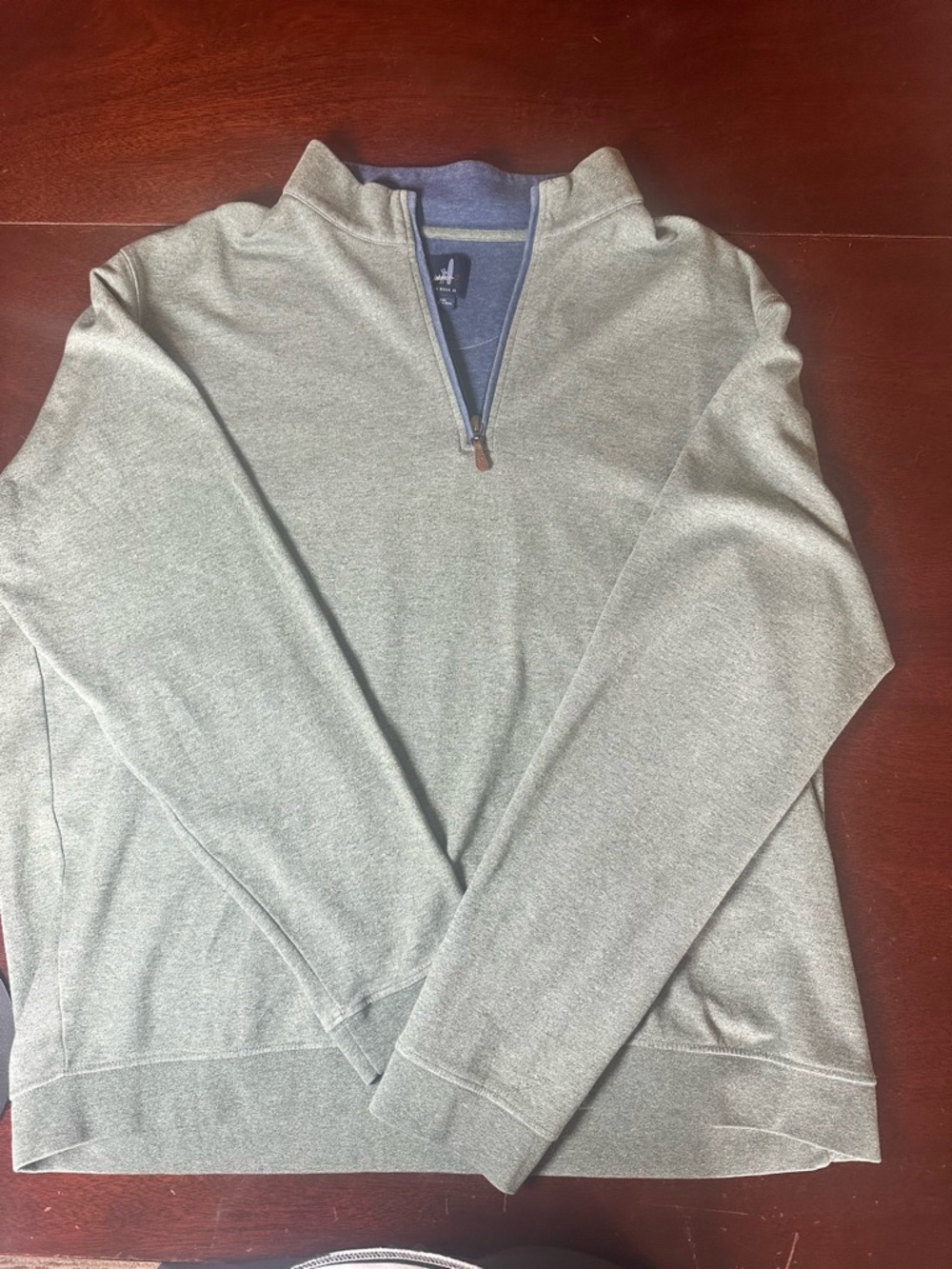 johnnie-O Men's Olive Green Quarter-Zip Sweater